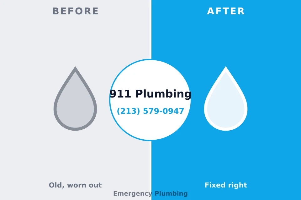 Before and after: plumbing repair Woodmere, NY